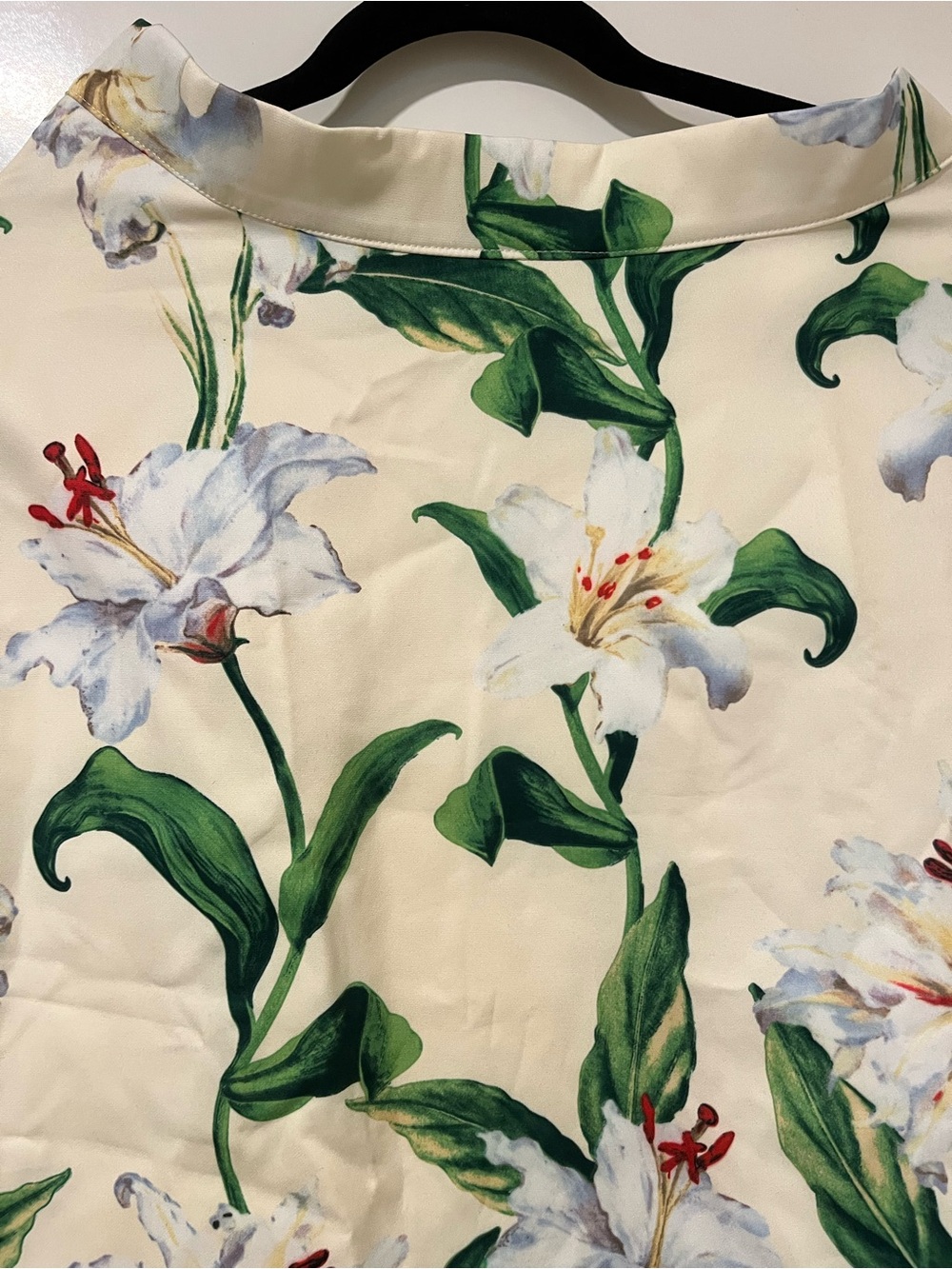 Chicwish White Floral Midi Skirt with Green Leaves - Picture 5 of 8